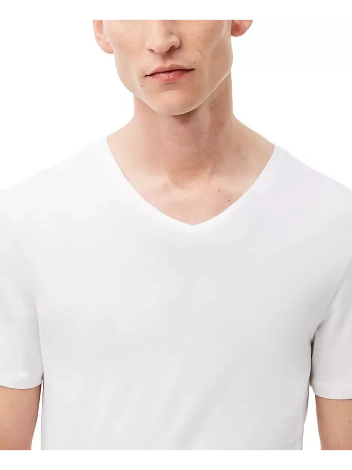 Майки Lacoste, мужские, комплект из трех, с V-образным вырезом — изображение 3 из 4, белый