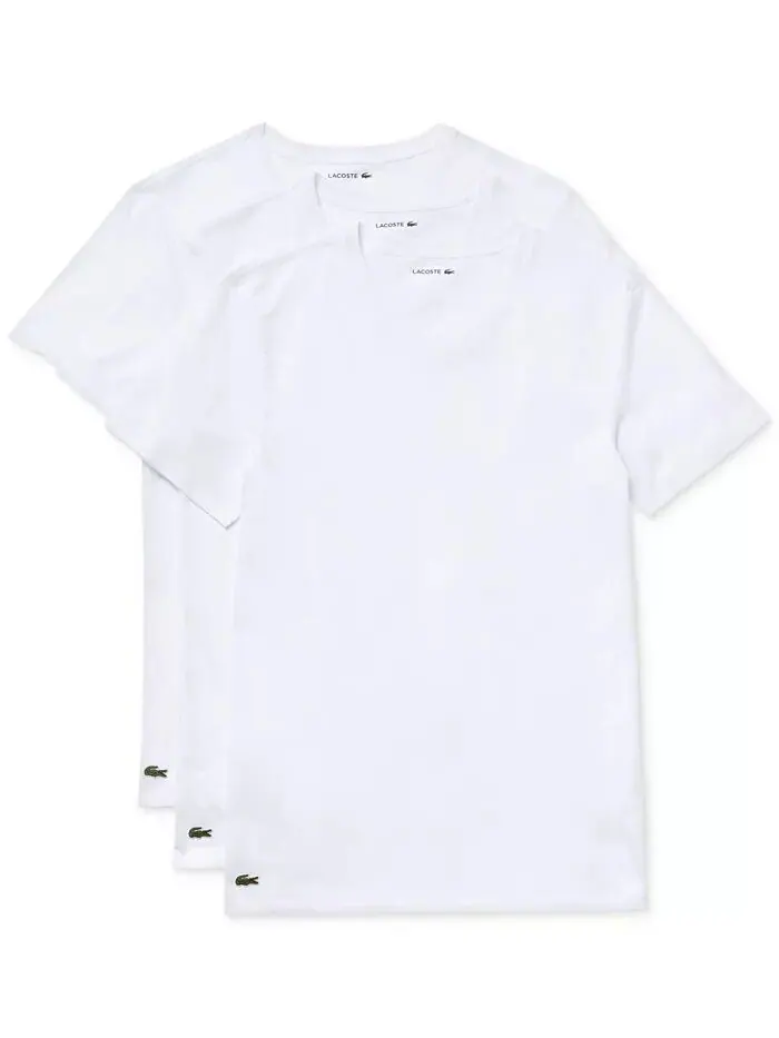 Майки Lacoste, мужские, комплект из трех, с V-образным вырезом — изображение 4 из 4, белый