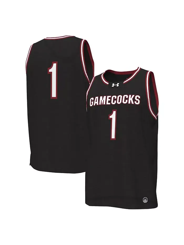 Мужская баскетбольная майка-реплика #1 South Carolina Gamecocks Under Armour — изображение 1 из 3, черный