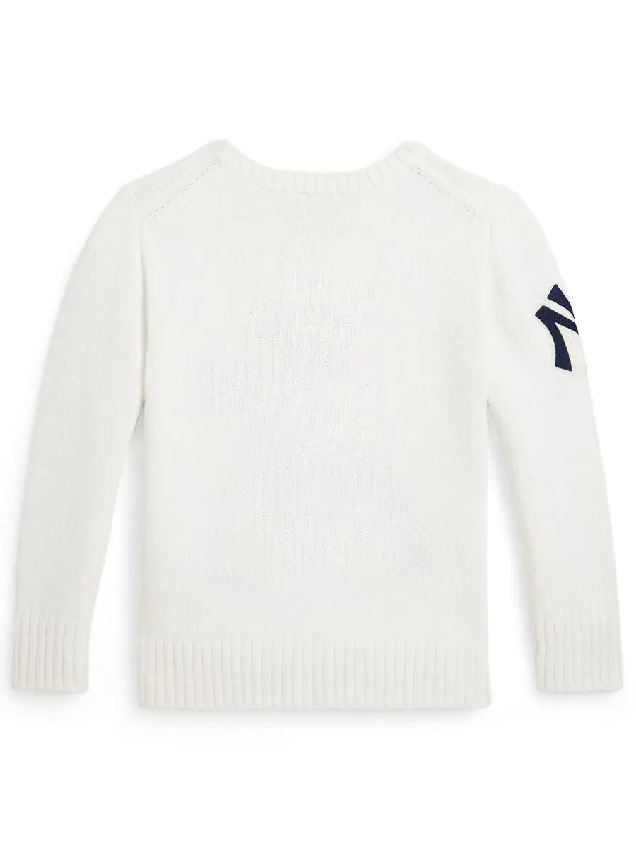 Свитер с круглым вырезом для мальчиков 2-7 лет Polo Ralph Lauren — изображение 3 из 3, белый