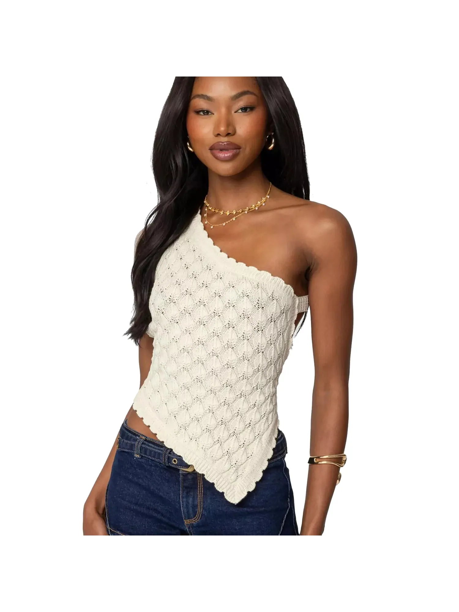 Топ Edikted Codi Backless Asymmetric Knit