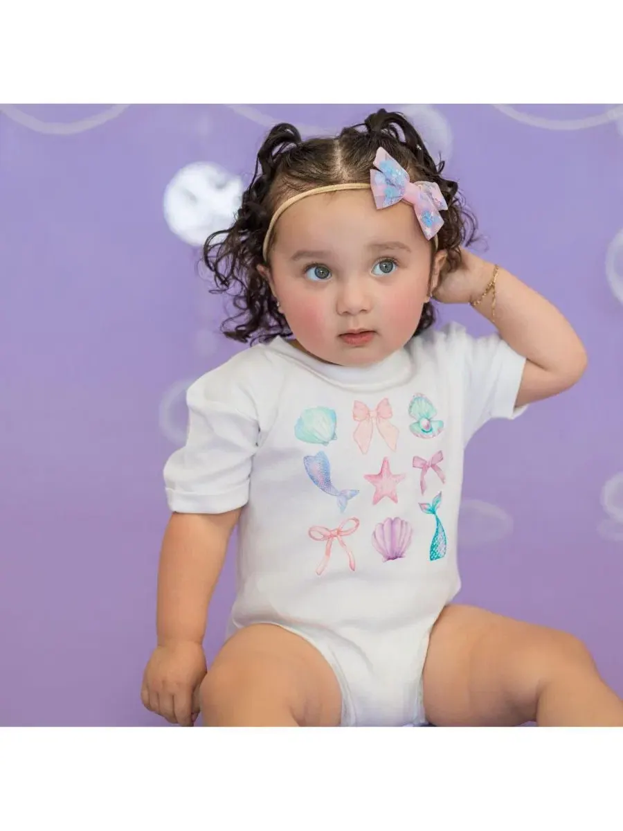 Повязка на голову для малышки «Русалочка» с блестками и бантом Sweet Wink — изображение 4 из 5, розовый