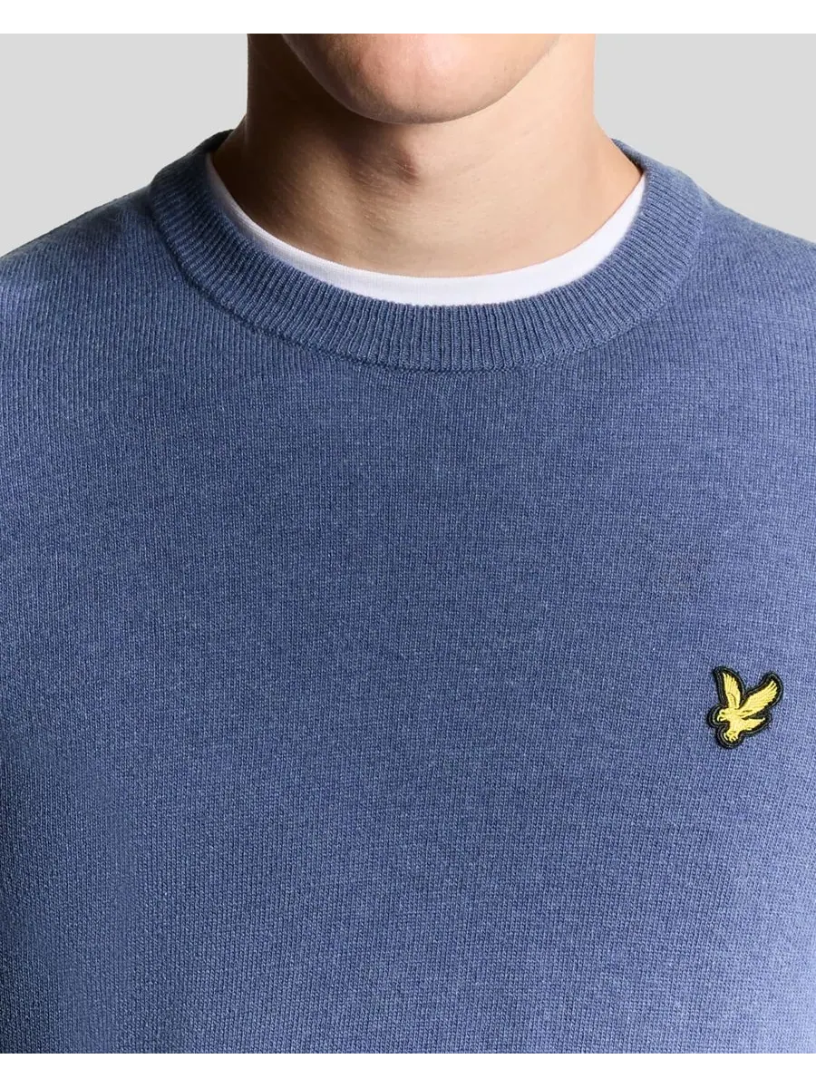 Мужской свитер с круглым вырезом из смеси овечьей шерсти Lyle & Scott — изображение 3 из 8, серый