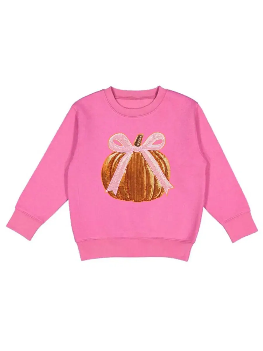 Свитшот с пайетками-тыквой Coquette Pumpkin Sweet Wink — изображение 1 из 4, розовый