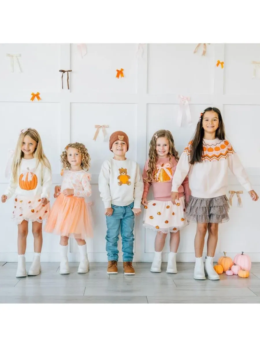 Свитшот с пайетками-тыквой Coquette Pumpkin Sweet Wink — изображение 4 из 4, розовый