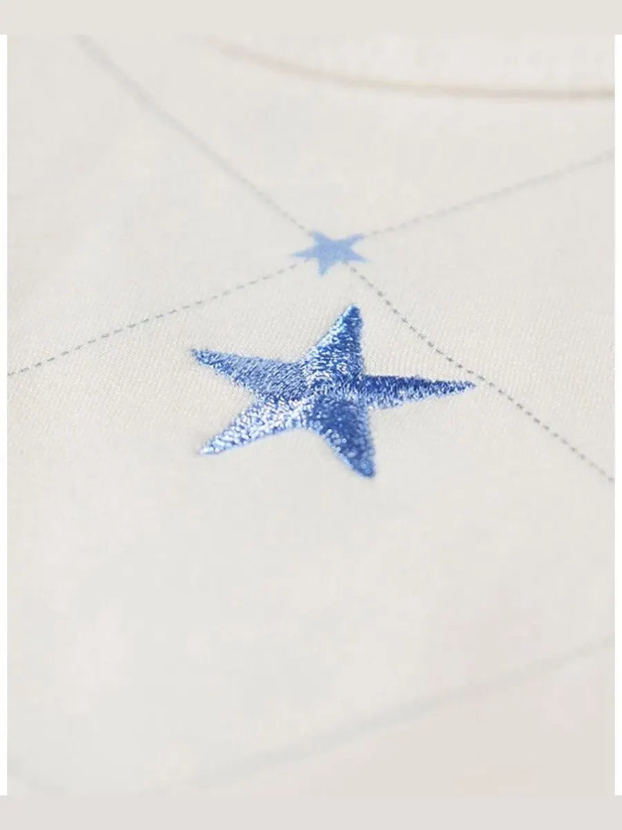 Боди с длинным рукавом с принтом Stars and Stitching MeMoi — изображение 3 из 3, синий
