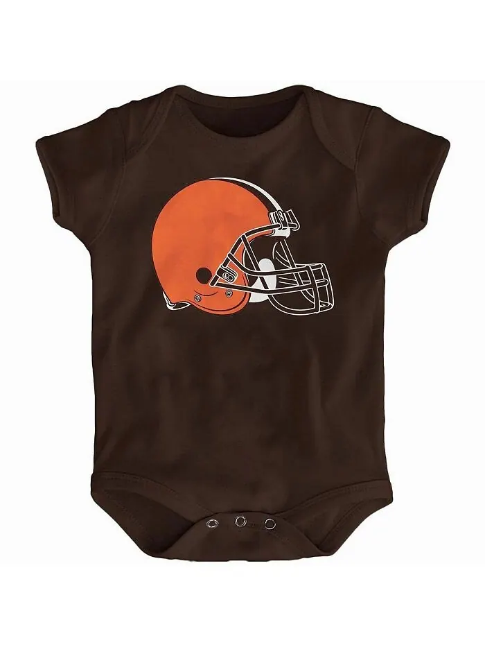 Коричневое боди с логотипом команды Cleveland Browns для новорожденных Outerstuff — изображение 1 из 2, коричневый