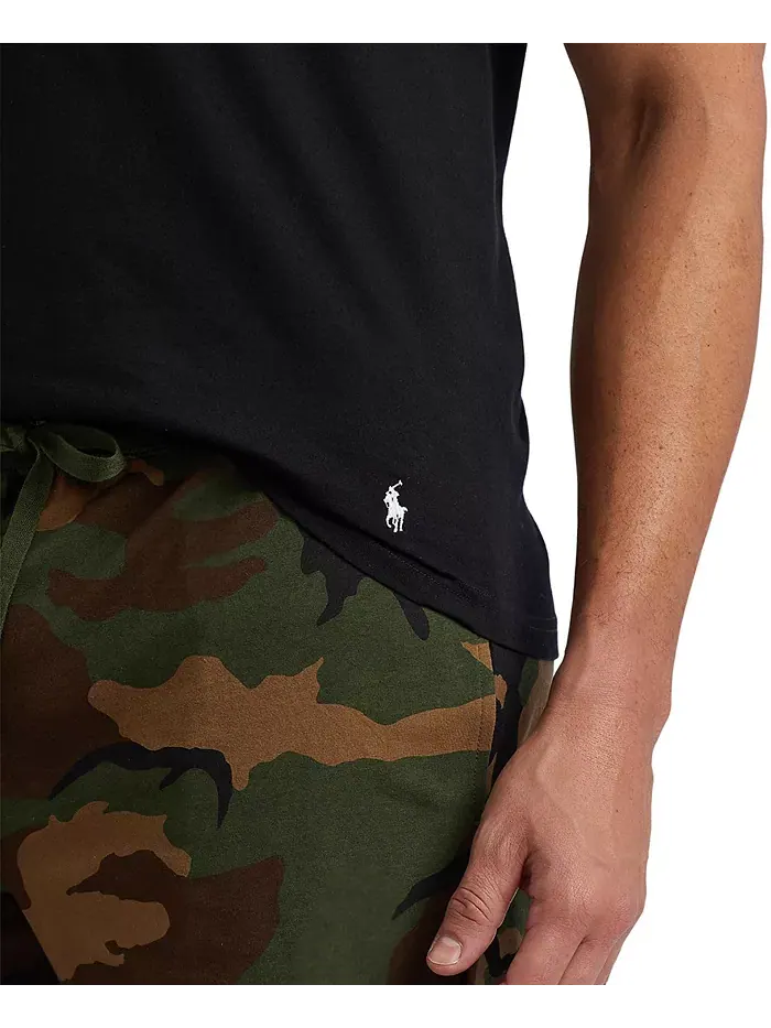 Мужские классические майки с V-образным вырезом, набор 5+1 в подарок Polo Ralph Lauren — изображение 4 из 4, черный