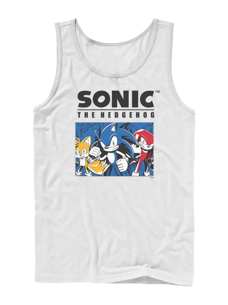Майка без рукавов с принтом Team Sonic Character Fifth Sun — изображение 1 из 3, белый