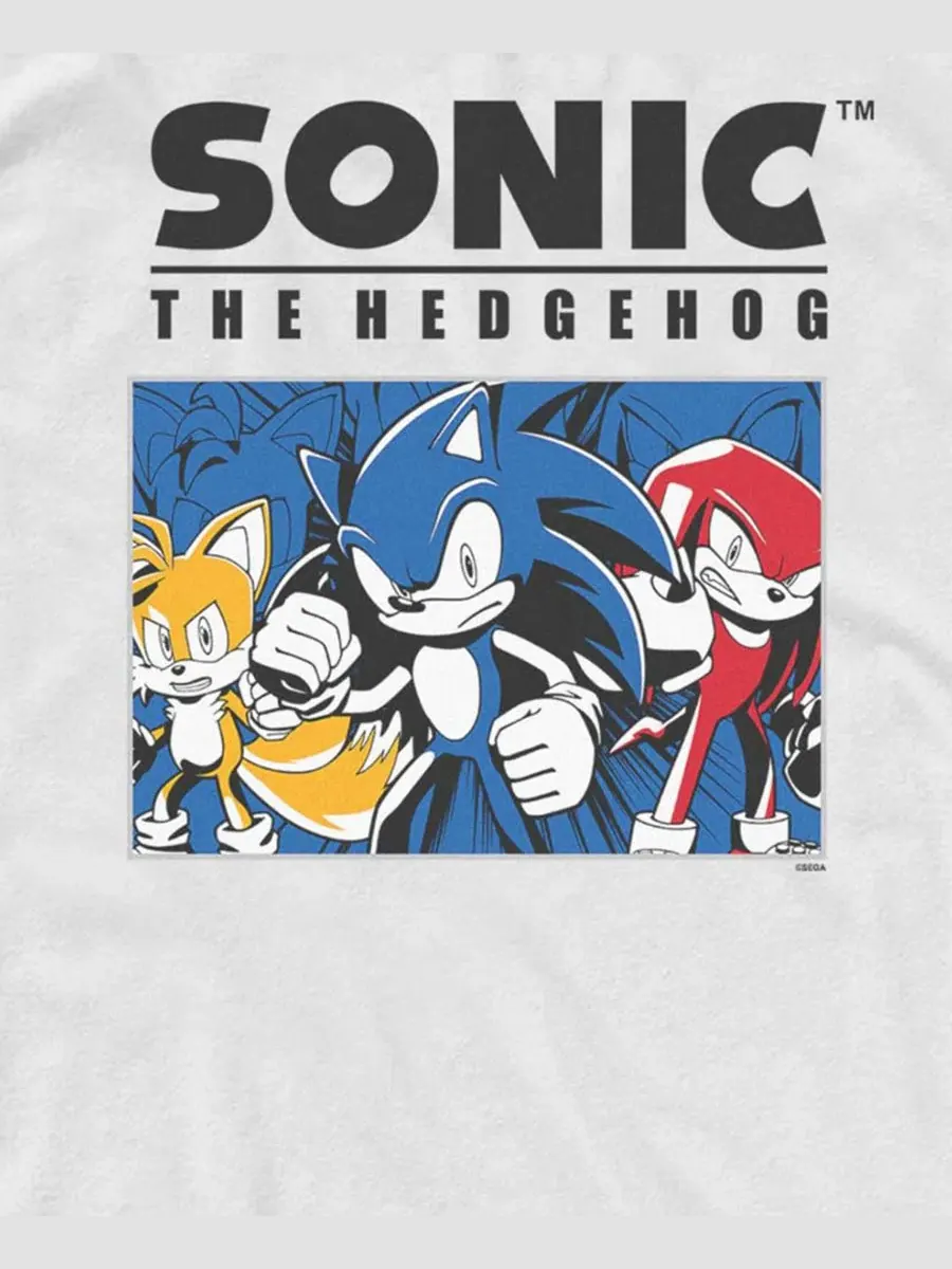 Майка без рукавов с принтом Team Sonic Character Fifth Sun — изображение 3 из 3, белый