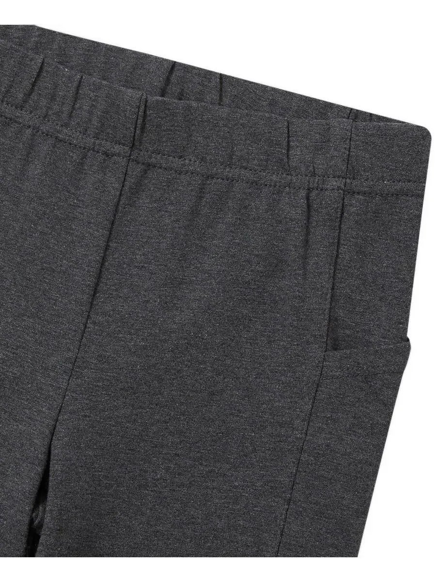 Леггинсы до щиколотки с карманами Tough Cotton Charcoal Heather — изображение 2 из 3, темно-серый