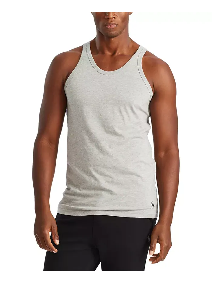 Мужские классические майки-борцовки Slim Fit, 3 шт Polo Ralph Lauren — изображение 2 из 11, черный
