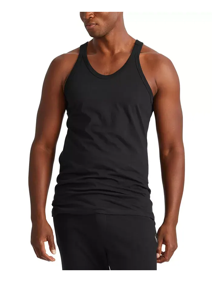 Мужские классические майки-борцовки Slim Fit, 3 шт Polo Ralph Lauren — изображение 5 из 11, черный