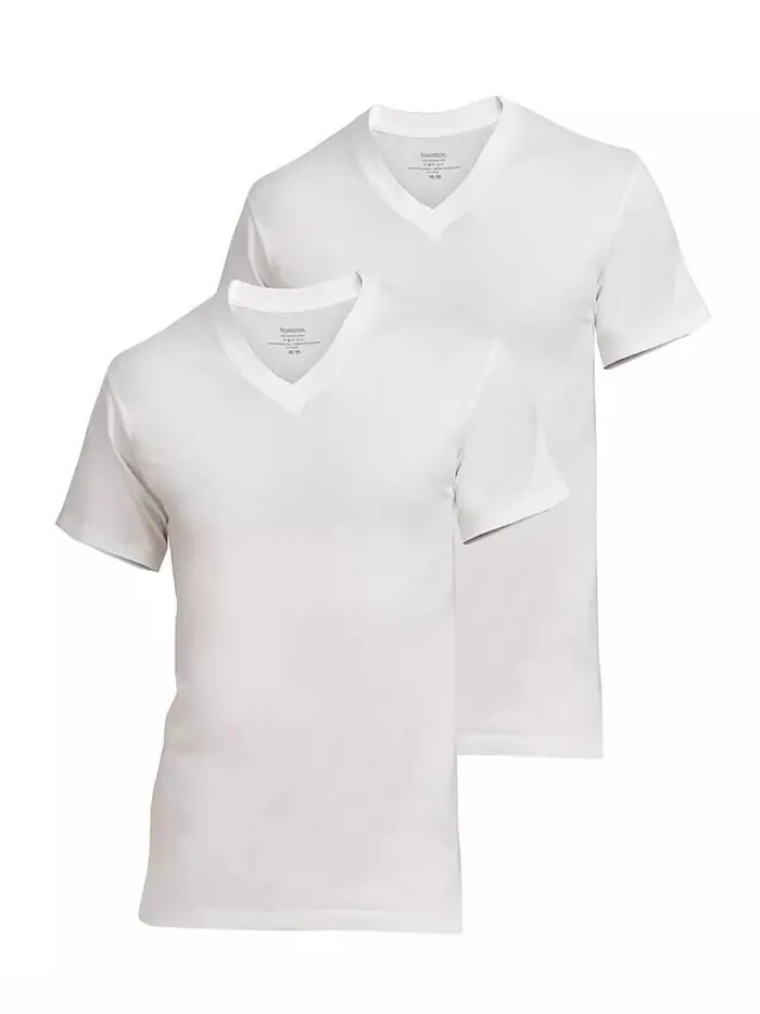 Мужские майки Supreme Cotton Blend с V-образным вырезом, упаковка из 2 шт Stanfield's — изображение 1 из 4, белый