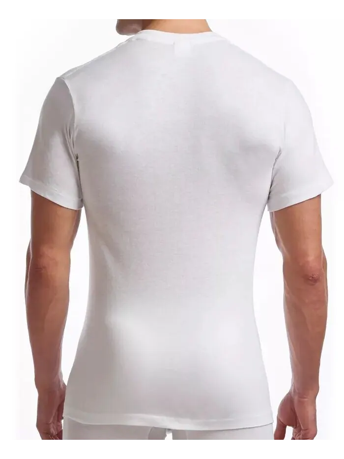 Мужские майки Supreme Cotton Blend с V-образным вырезом, упаковка из 2 шт Stanfield's — изображение 3 из 4, белый