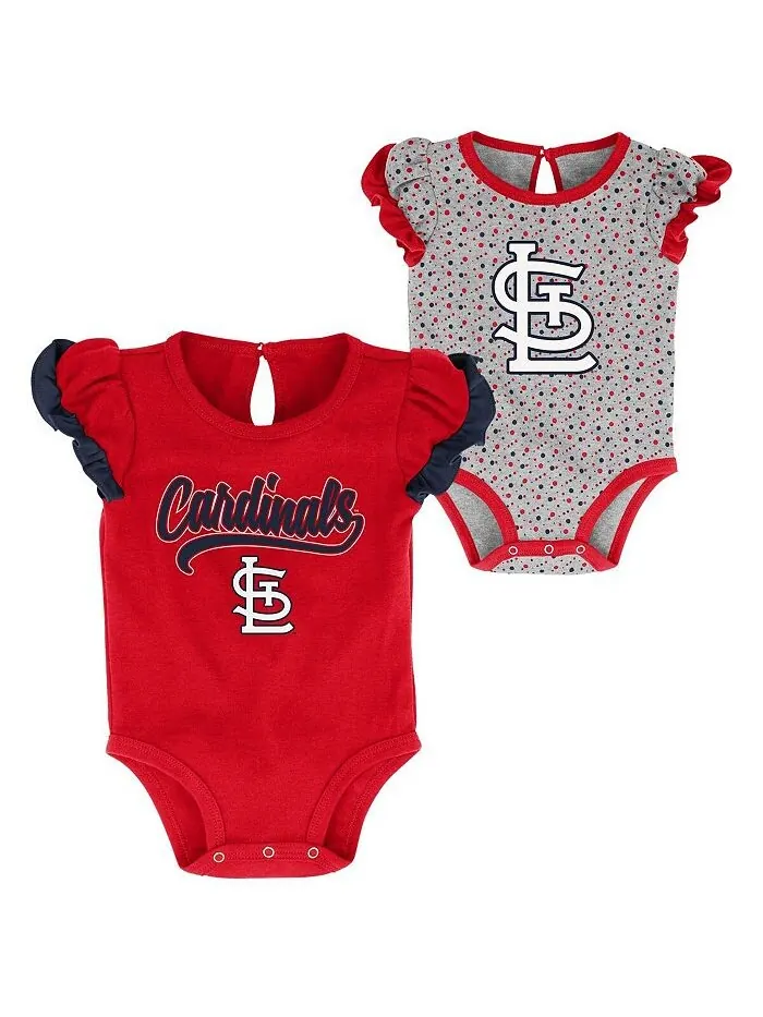 Комплект из двух боди St. Louis Cardinals Scream and Shout красного — изображение 1 из 1, красный серый