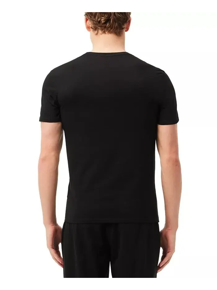 Майки Lacoste, мужские, облегающие комплект из 3 штук — изображение 2 из 3, черный