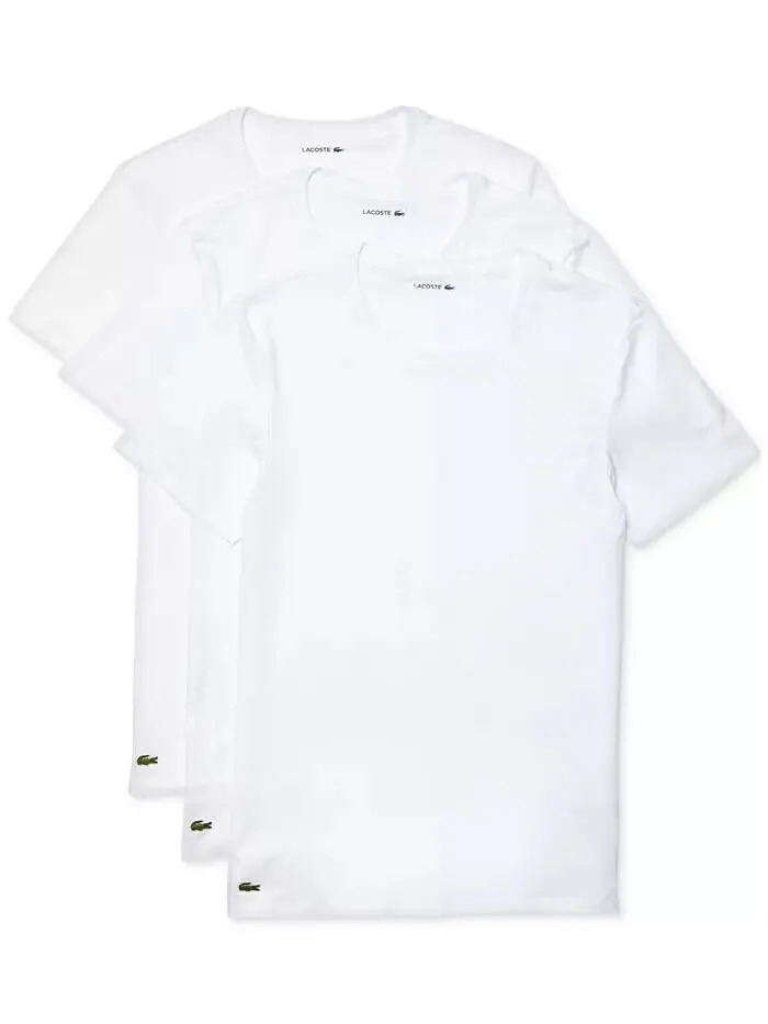 Майки Lacoste, мужские, облегающие с круглым вырезом — изображение 1 из 3, белый