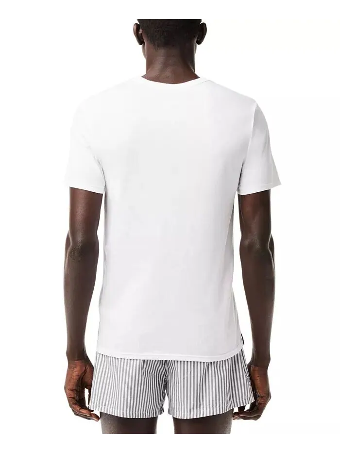 Майки Lacoste, мужские, облегающие с круглым вырезом — изображение 2 из 3, белый