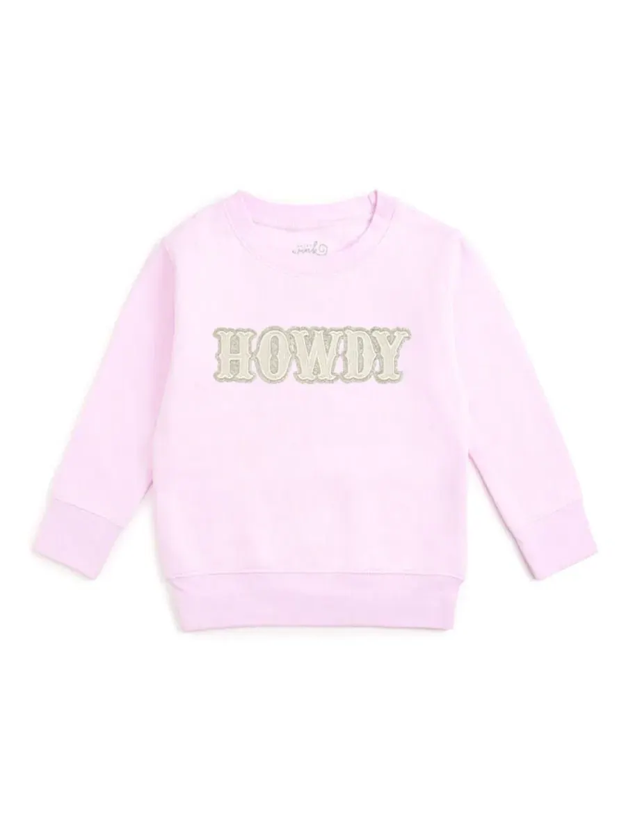 Детский свитшот Howdy Patch Western Sweet Wink — изображение 1 из 4, розовый