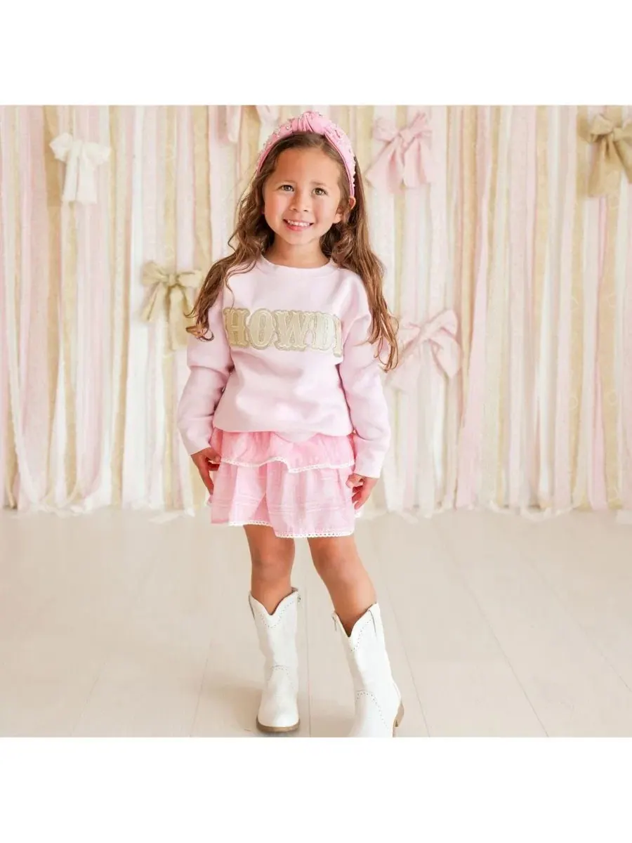 Детский свитшот Howdy Patch Western Sweet Wink — изображение 2 из 4, розовый