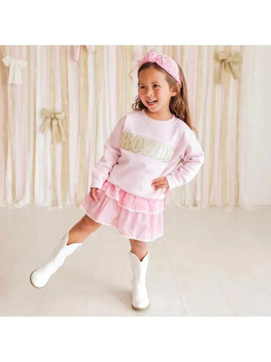 Детский свитшот Howdy Patch Western Sweet Wink — изображение 4 из 4, розовый
