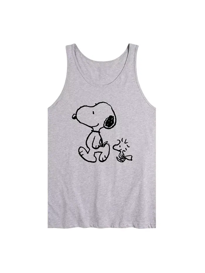 Мужская майка Peanuts Snoopy Woodstock AIRWAVES — изображение 1 из 2, серый
