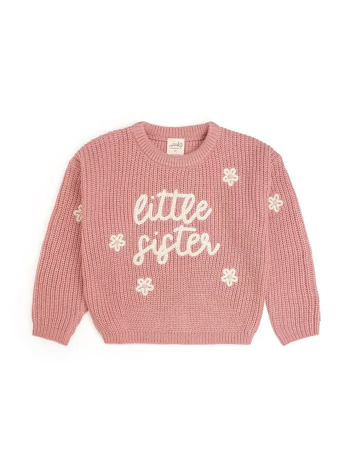 Маленькие девочки свитер Little Sister Knit Sweet Wink — изображение 1 из 6, фиолетовый