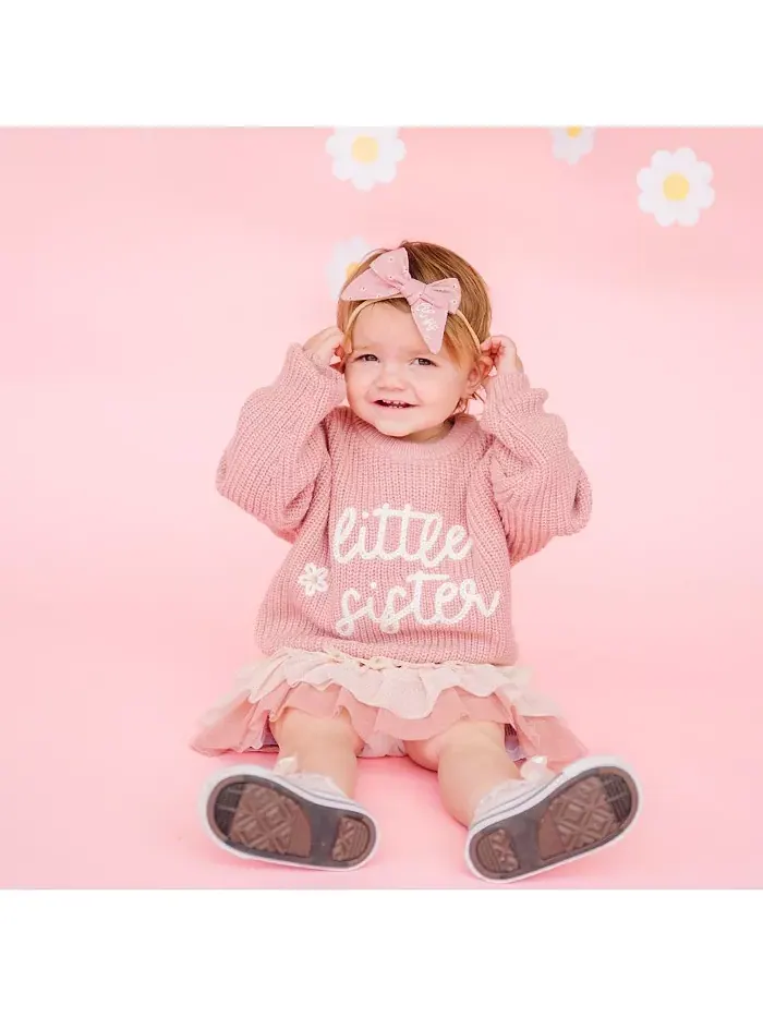 Маленькие девочки свитер Little Sister Knit Sweet Wink — изображение 2 из 6, фиолетовый