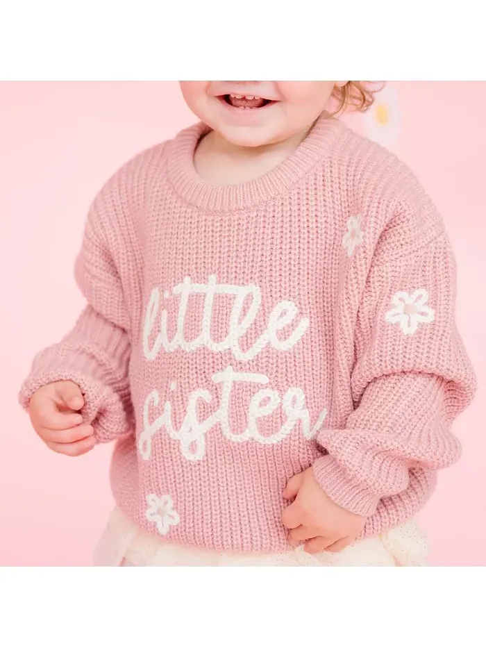 Маленькие девочки свитер Little Sister Knit Sweet Wink — изображение 3 из 6, фиолетовый