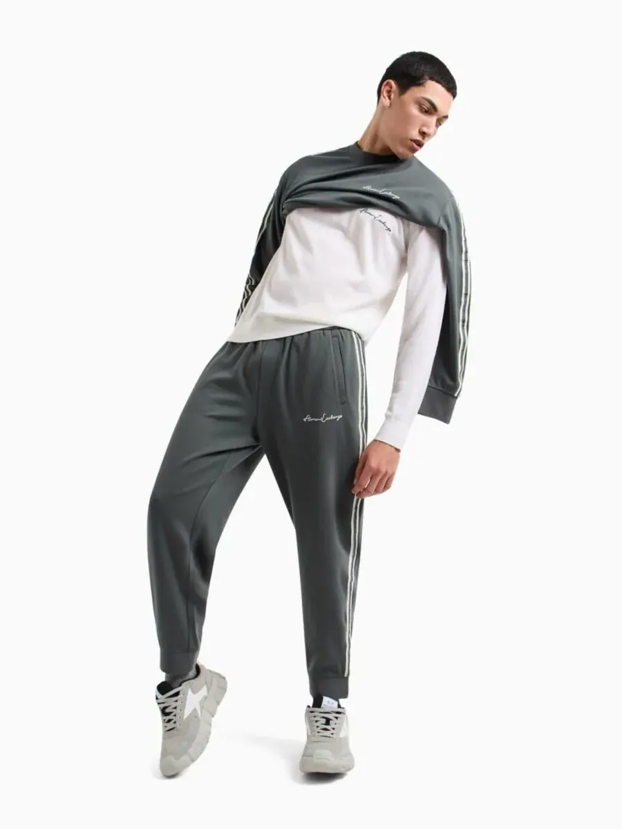 Мужской свитер из смешанной шерсти с фирменным логотипом A|X Armani Exchange — изображение 2 из 5, белый