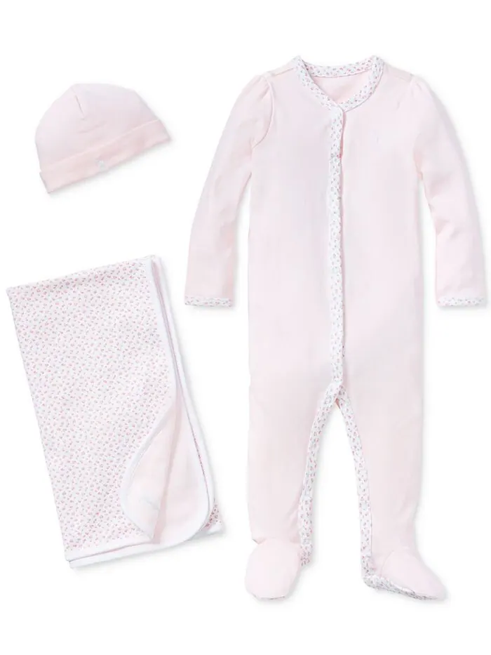 Набор для новорожденного Baby Girls Coming Up Roses Polo Ralph Lauren — изображение 1 из 1, розовый
