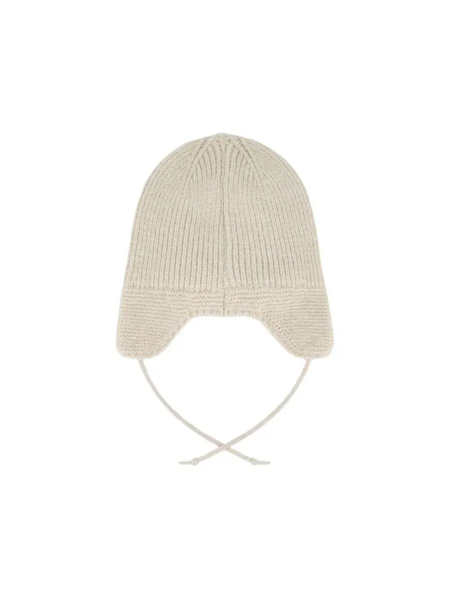 Детская зимняя шапка-шлем с ушками и завязками, модель Winter Knit Hat with Ear Flaps and Strings — изображение 3 из 5