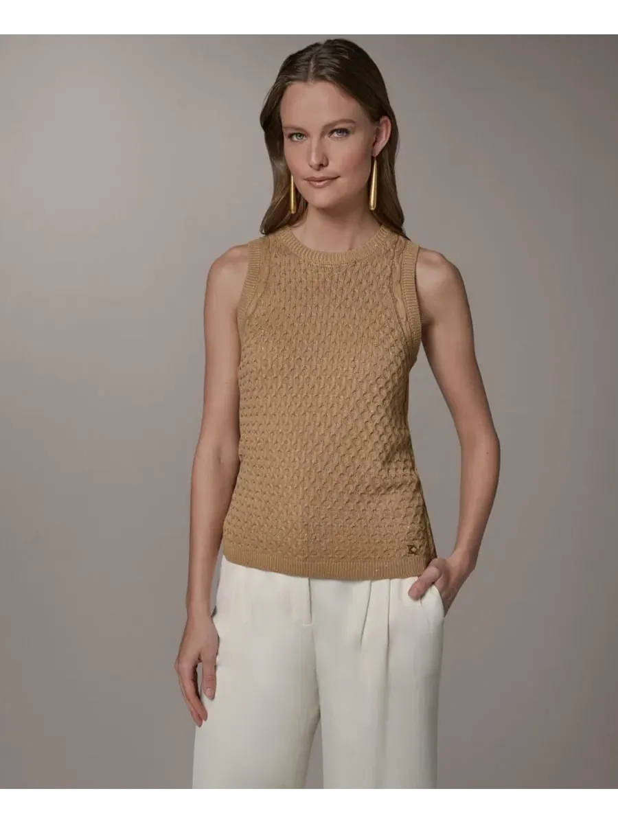 Женский топ без рукавов с круглым вырезом Donna Karan New York — изображение 1 из 8, олененок