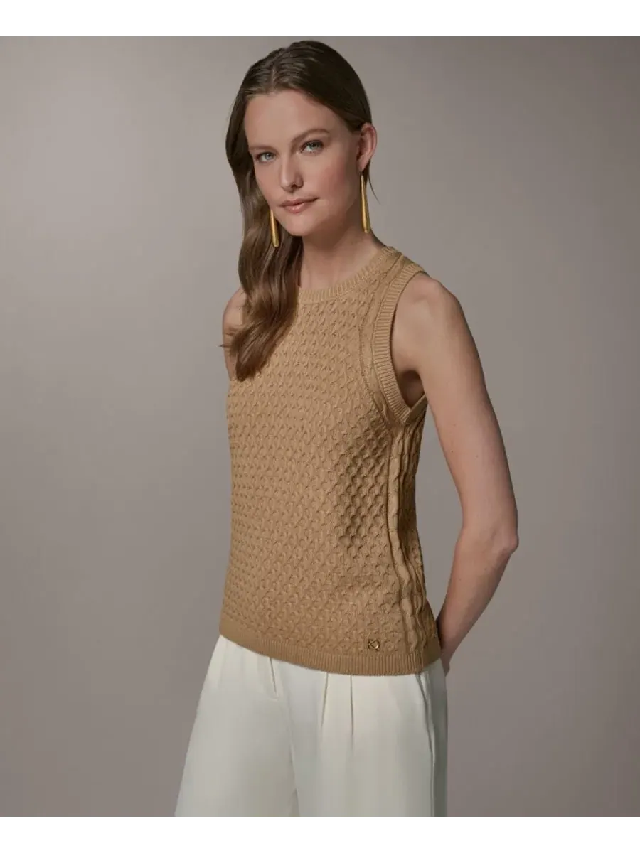 Женский топ без рукавов с круглым вырезом Donna Karan New York — изображение 3 из 8, олененок
