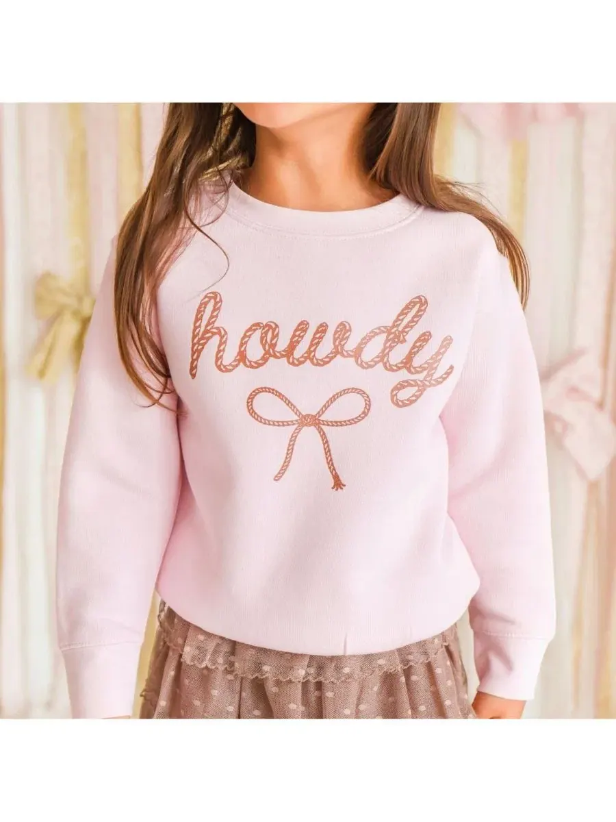 Свитшот с принтом Howdy Darling Western Sweet Wink — изображение 5 из 6, розовый