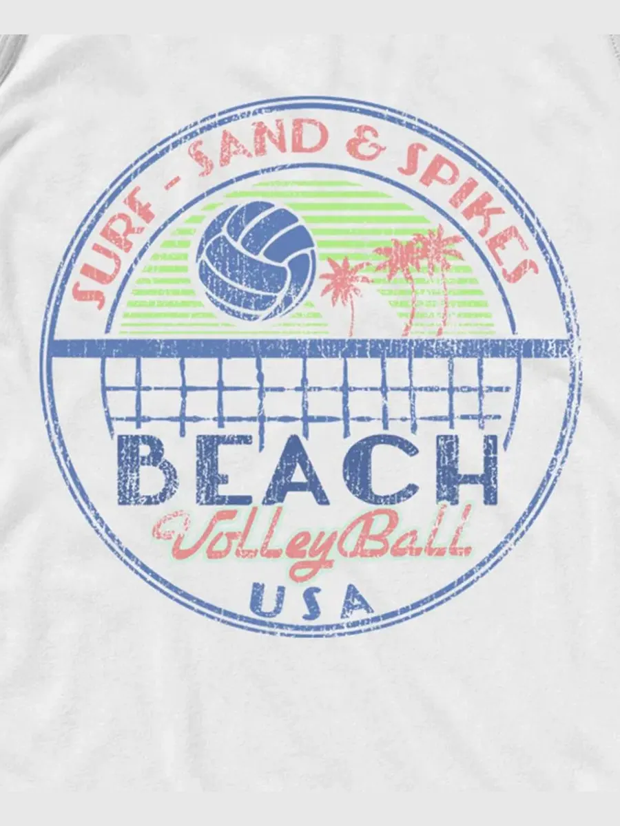Мужская майка-борцовка с принтом Jupiter Sand and Sea Beach California USA Retro Graphic Tank Top — изображение 3 из 3, белый