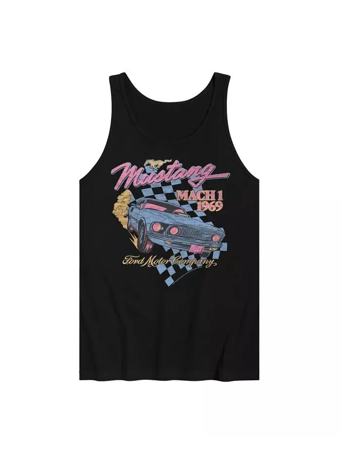 Мужская майка из джерси Hybrid Apparel Ford Mustang AIRWAVES — изображение 1 из 3, черный