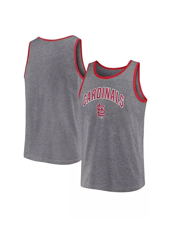 Мужская майка без рукавов Heather Grey St. Louis Cardinals Primary Fanatics — изображение 1 из 1, серый
