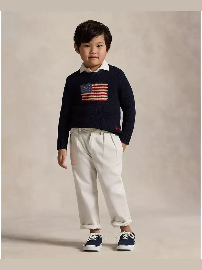 Свитер The Iconic Flag для малышей и мальчиков Polo Ralph Lauren — изображение 4 из 6, темно-синий