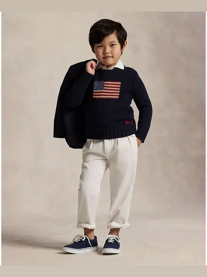 Свитер The Iconic Flag для малышей и мальчиков Polo Ralph Lauren — изображение 6 из 6, темно-синий
