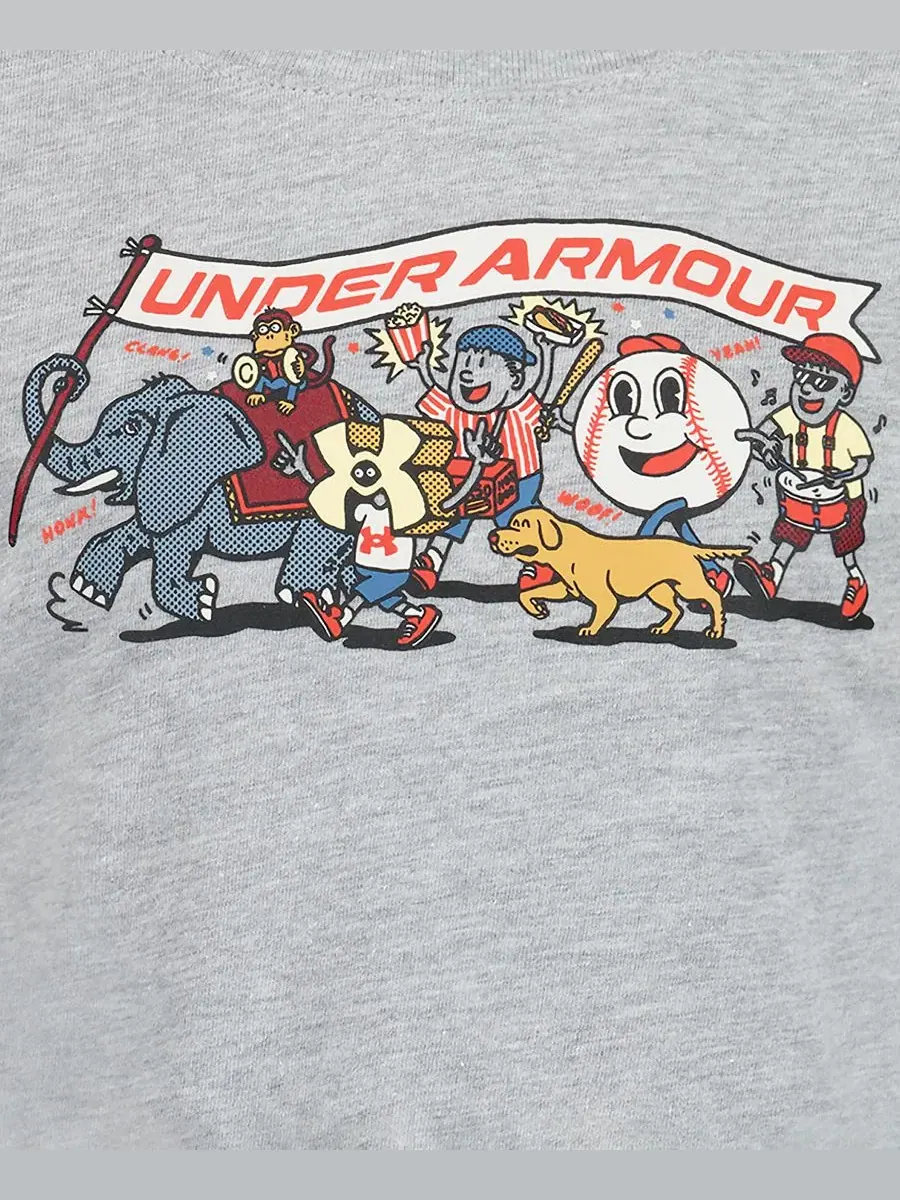 Детская футболка с длинным рукавом с принтом Under Armour — изображение 5 из 6, серый