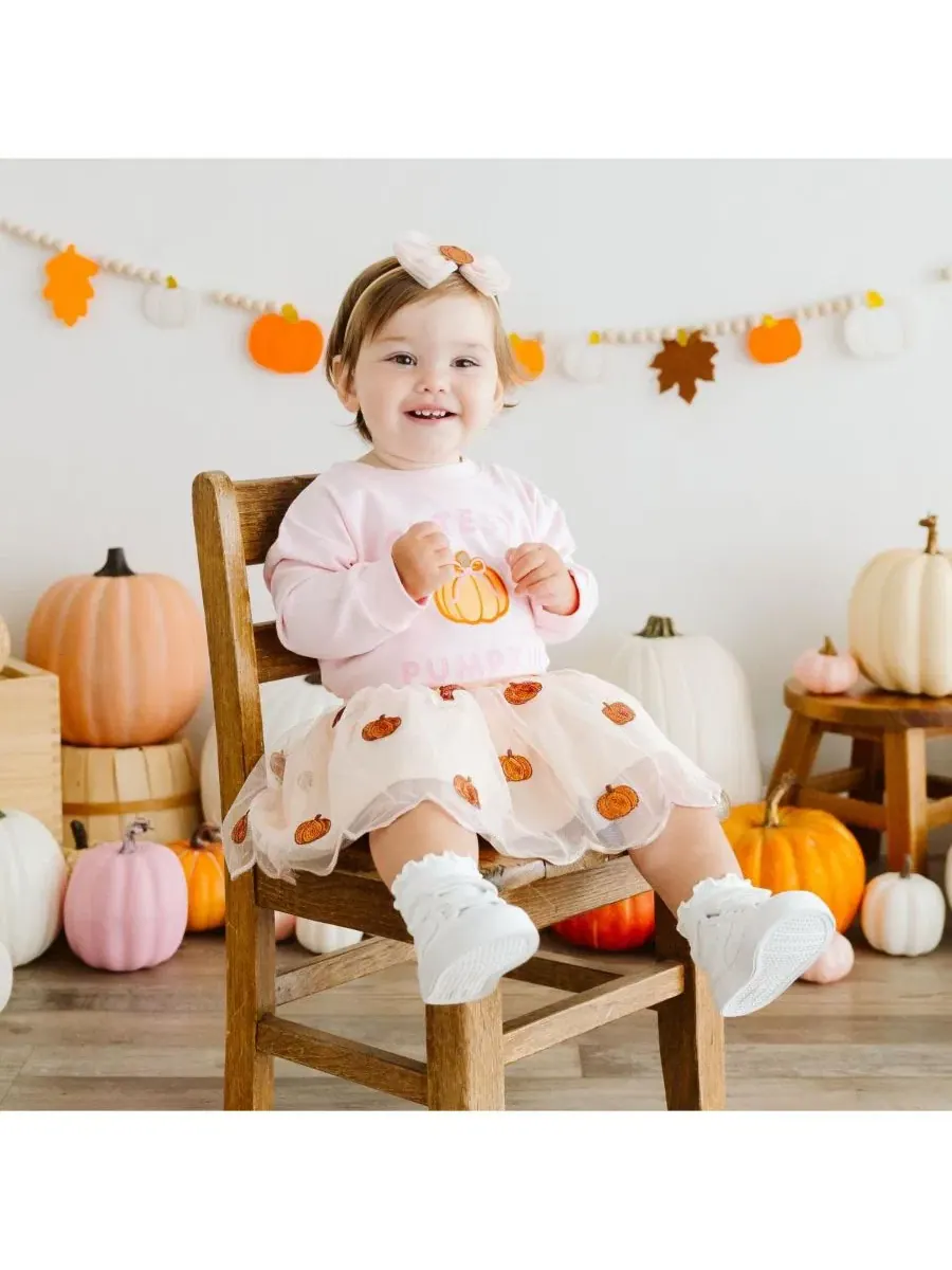 Детский комбинезон-боди с длинным рукавом Pumpkin Patch Sweet Wink — изображение 2 из 4, розовый