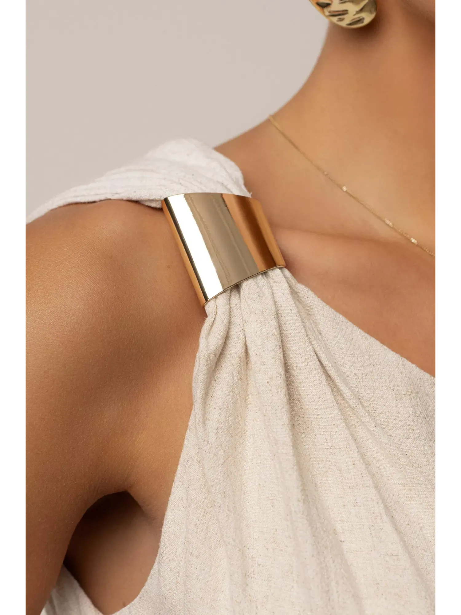 Топ Jluxlabel Palmera One Shoulder — изображение 6 из 8, бежевый