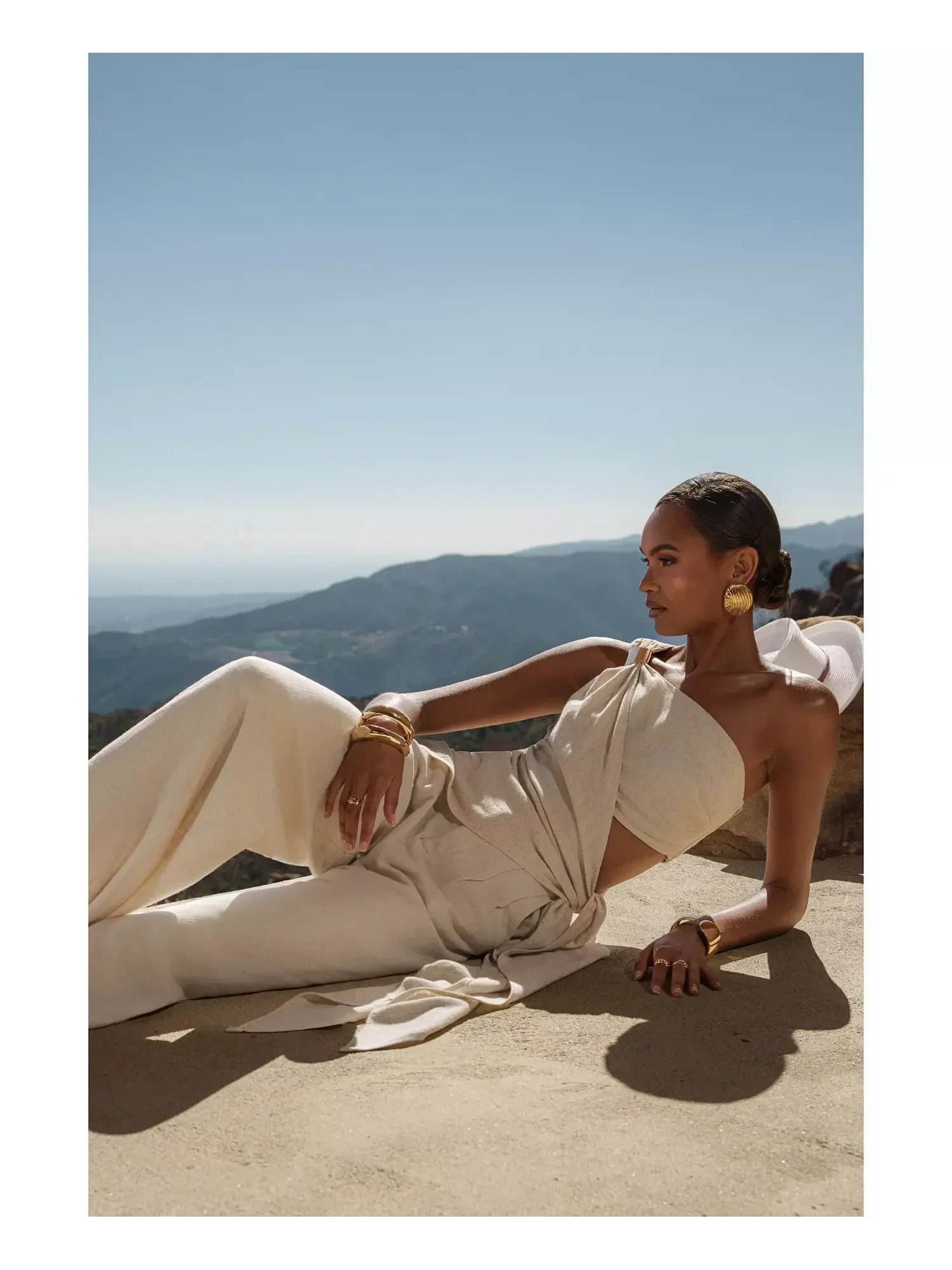 Топ Jluxlabel Palmera One Shoulder — изображение 8 из 8, бежевый