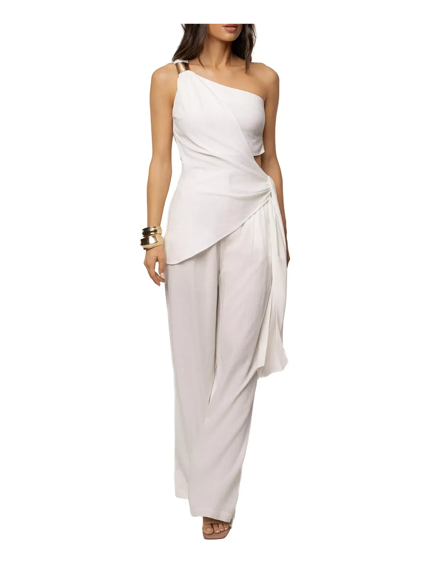 Топ Jluxlabel Palmera One Shoulder — изображение 9 из 9, белый