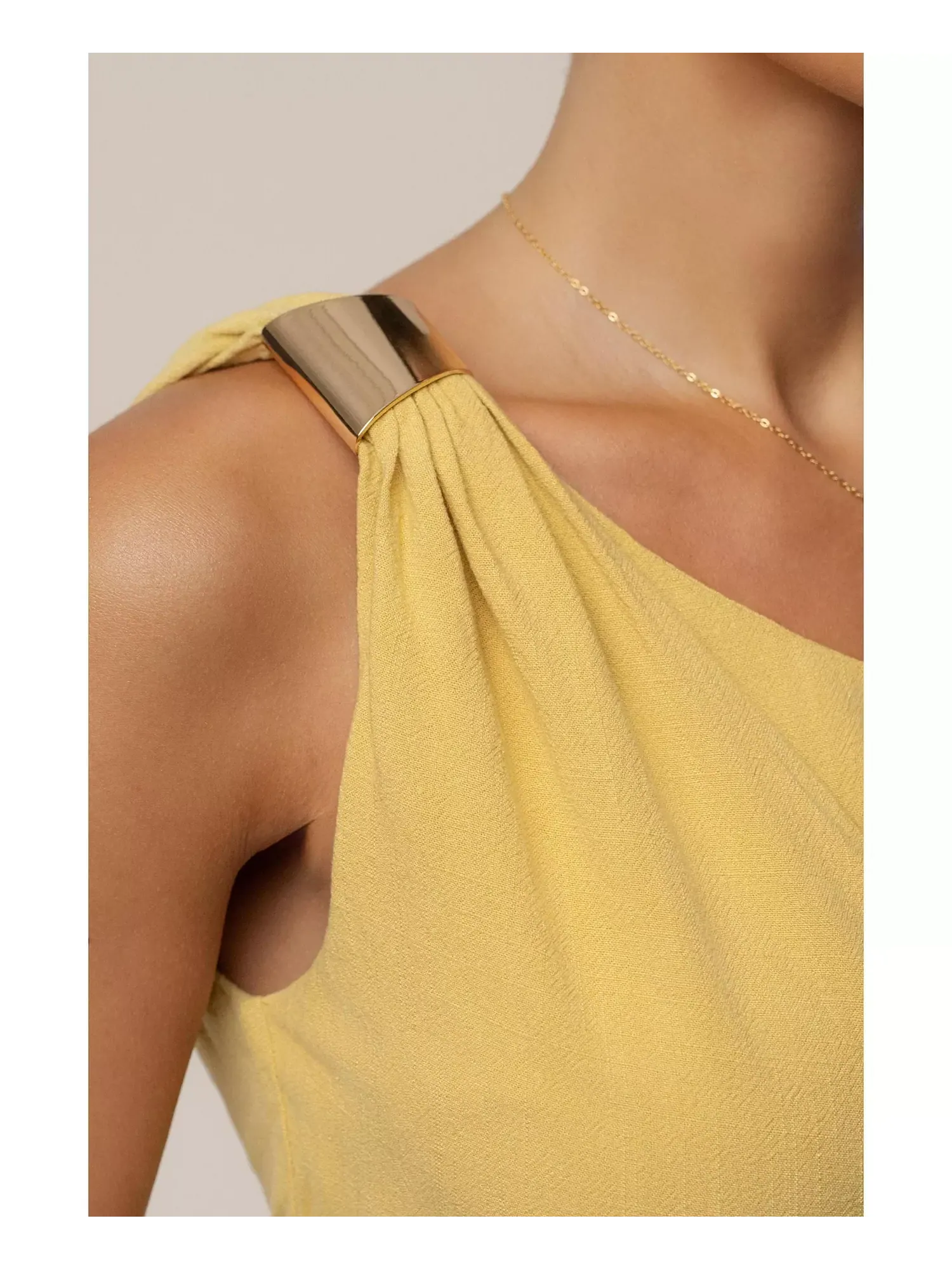 Топ Jluxlabel Palmera One Shoulder — изображение 5 из 8, желтый