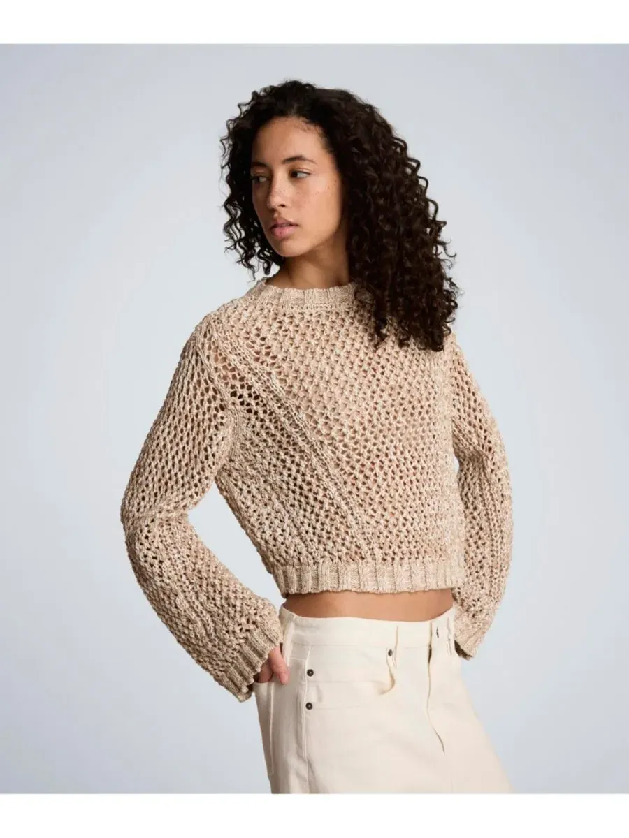 Женский топ с открытой строчкой и двухцветным узором Kenneth Cole