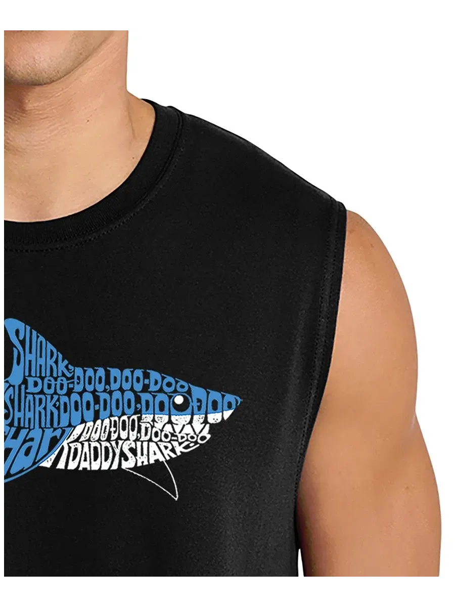 Мужская майка с принтом Shark LA Pop Art — изображение 2 из 4, черный