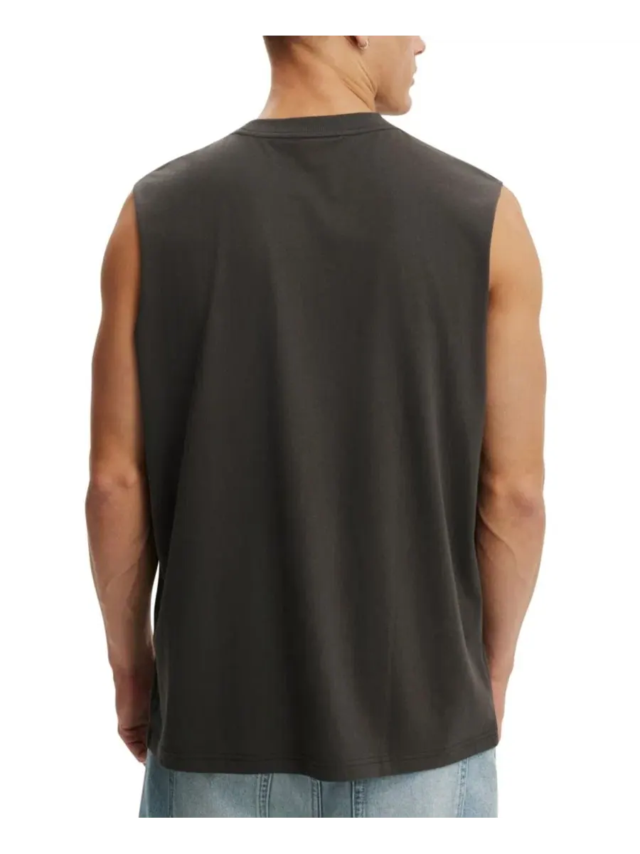 Мужская майка-алкоголичка с принтом Everyday Muscle Print, Cotton On — изображение 4 из 4, темно-серый